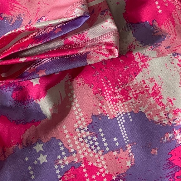 Skechers Sports Yoga Pants Pink Abstract Size 8 - Picture 2 of 7